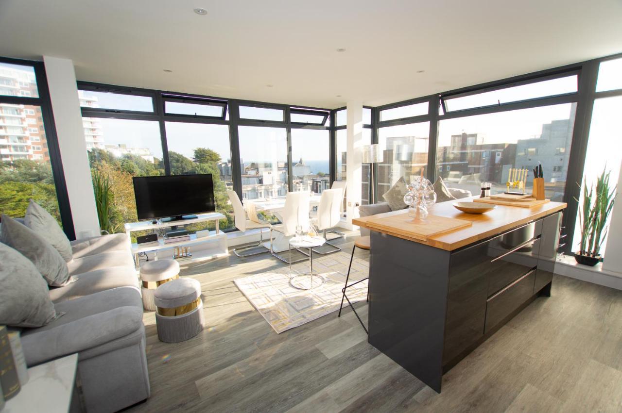 * Panoramic Penthouse With Sea & City Views Bournemouth Exterior foto
